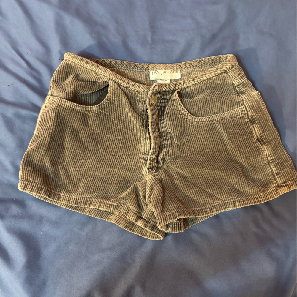 Women's grey low waist super cute Corduroy Shorts